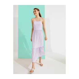 Koton femei Liliac Carouri Dress