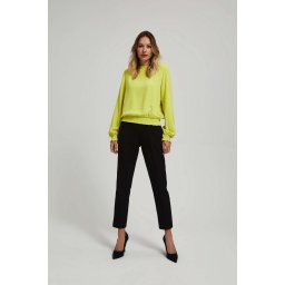 Marisse Crease Trousers With 7/8 Legs, Black