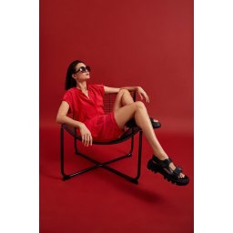 Marisse Women's Shirt L-Ko-4345 Red