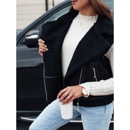 Vestă de damă din piele întoarsă cu blană WOOLZIP