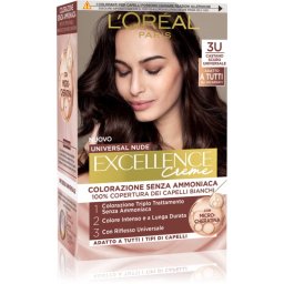 L’Oréal Paris Excellence Universal Nudes Culoare permanenta pentru par culoare 3U Castano Scuro Universale 1 buc