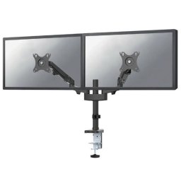 Brat de birou pentru monitor Neomounts, poate sustine 2 monitoare cu diagonala display 17-27", suporta pana la 14kg per monitor, full motion, +45°, -45° inclinatie, +90°, -90° swivel, +180°, -180° rotatie, VESA min 75x75, VESA max 100x100, reglabil pe