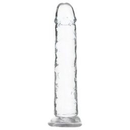 Addiction Crystal - dildo cu ventuză - transparent - 18cm