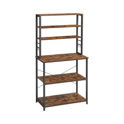 Etajeră pentru bucătărie MARGE, maro/negru