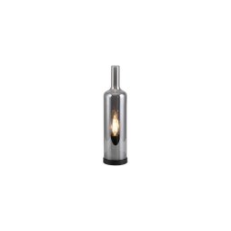 JUST LIGHT. 14006-25 - Lampă de masă BOTTLE 1xE14/25W/230V negru/fumuriu