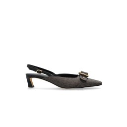 MICHAEL KORS Pantofi Jaden Kitten Slingback 40T5JDMS1B 007 blk/brown