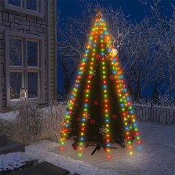 Instalatie brad de Craciun cu 250 LED-uri, multicolor, 250 cm GartenMobel Dekor