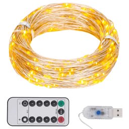 Instalatie cu 150 LED-uri, alb cald, 15 m GartenMobel Dekor