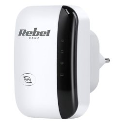 Range extender repetear Rebel 300Mbps, pana la 10 utilizatori, 2,4 GHz, 2 antene integrate, 100m raza de actiune wireles - KOM1030