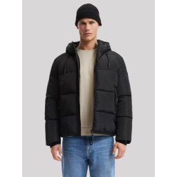 Q/S by s.Oliver, Jacheta sport barbati, Puffer, Regular Fit, 2 buzunare oblice cu fermoar, Negru (SELECTATI MARIMEA: L)