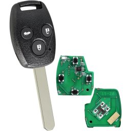 Cheie Auto Completa Programabila, 433MHz, cu 3 butoane, compatibila Honda Civic 2005–2011, Accord, CR-V, Jazz – cip ID48, FCCID: OUCG8D-380H-A, lama Hon66, cu electronica