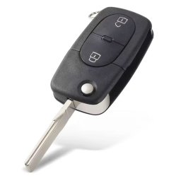 Carcasa cheie auto Techstar 2 butoane compatibila VW Golf MK4, Passat B5, Bora 1998–2001 – lama HU66, pentru baterie CR1620