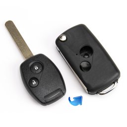 Carcasa cheie auto transformatoare, tip flip Techstar®, cu 2 butoane pentru Honda Accord, Civic, Jazz, CR-V – upgrade compatibil HON66