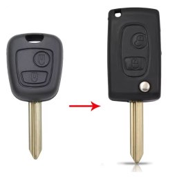 Carcasa Cheie Auto Transformatoare in Flip, cu 2 Butoane, Upgrade cu Lama SX9 pentru Citroen Saxo, Xsara, Picasso, Berlingo (1999-2008)