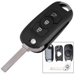 Carcasa Cheie Auto Techstar tip Flip cu 3 Butoane si Lama HU100 pentru Opel Astra K 2015-2019