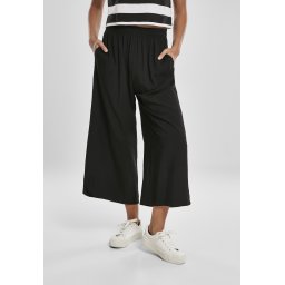 Pantaloni culotte largi din viscoză pentru femei, negri