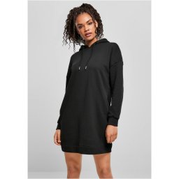 Doamnelor organice supradimensionate Terry Hoody Dress Negru