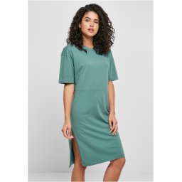 Doamnelor organice supradimensionate Slit Tee Dress Paleleaf