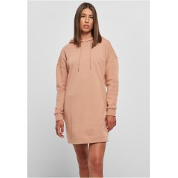 Women's Amber Colored Organic Oversized Terry Hooded Dress