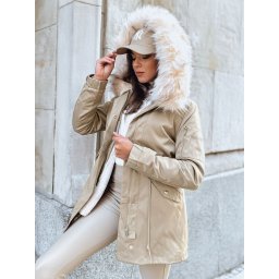 Women's winter parka GARNET beige Dstreet