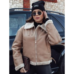 Geacă de piele pentru femei SHEREB kaki