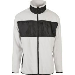 Urban Classics Jachetă fleece negru / alb