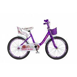 Bicicleta fete Rich Baby T2005C, roata 20 , C-Brake, 7-10 ani, mov alb