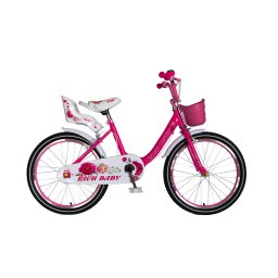 Bicicleta fete Rich Baby T2005C, roata 20 , C-Brake, 7-10 ani, fucsia alb