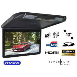 Monitor LCD de tavan auto 13 inchi HDMI USB SD... (NVOX VRF1343U BL)