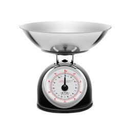 Cantar de bucatarie mecanic Storio 5777 NEGRU, 5 kg, precizie 25g, otel inoxidabil Negru