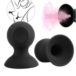 SuperLove Silicone Comfort Nipple Suckers Black
