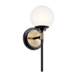 Kichler KL-BENNO1-BK-CPZ - Aplica LED pentru baie BENNO 2xG9/3W/230V, aurie, IP44