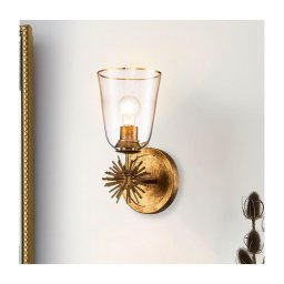 Quoizel STARING-1WB-DG-CLEAR - Aplica de perete STARING 1xE27/40W/230V, finisaj cupru