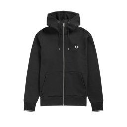 FRED PERRY Jachetă Hooded Zip Through J7536 198 black