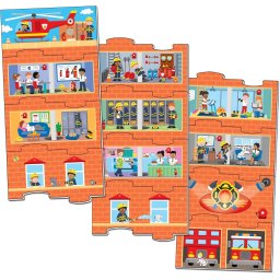 Puzzle vertical - Statia de pompieri (12 piese)