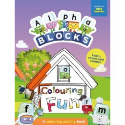 Carte de colorat cu activitati - Distractie cu Alphablocks