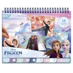 Carte de colorat & abtibilduri cu numere - Frozen