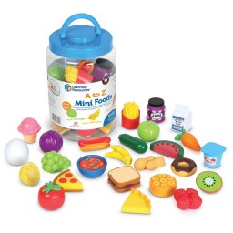 Alimente ABC, mini alimente din plastic, Varsta recomandata: 3 ani+, Multicolor