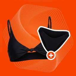 GymBeam CURACAO Bikini Top Black L