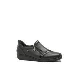 Pantofi casual ortopedici Rieker cu fermoar, negri din piele naturală RIK47264-00-39 EU