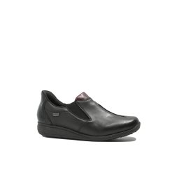 Pantofi slip-on casual ortopedici Rieker negri din piele naturală RIK47253-00-39 EU