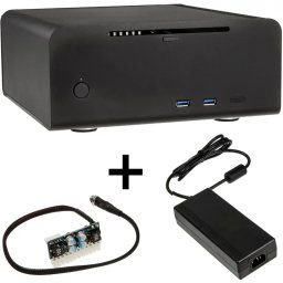 Carcasă HTPC Streacom ST-FC8B Alpha Optical fără ventilator + sursă de alimentare de 120 de wați