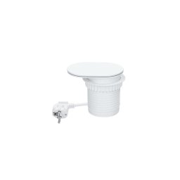 Solight PP124CW-PD20 - Priză încastrată cu încărcare wireless 20 W, 1 priză + USB A+C, alb