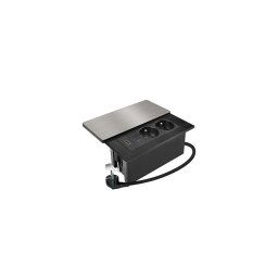 Solight PP128C-PD20-HDMI - Priză încastrată cu 2 prize, USB-A, USB-C (PD 20W) și HDMI