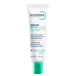 Gel crema nuantator anti-imperfectiuni Sebium Kerato+ Cover Bioderma, 30 ml