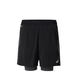 ASICS Pantaloni sport 'ROAD' gri argintiu / negru