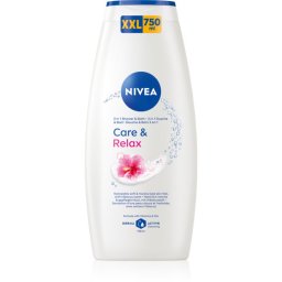 NIVEA Care & Relax 2 in 1 spuma de baie si gel de dus 750 ml