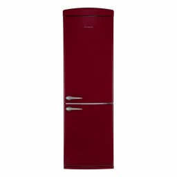 Combina frigorifica Fram FC-VRR341BDE++, clasa energetica: E, sistem racire Less Frost, capacitate totala: 340L,lumina LED, functie Congelare rapida, 3 rafturi sticla frigider, culoare: Burgundy