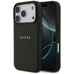 Husa Husa pentru iPhone 17 Pro Max - Guess Grained Gold Ring MagSafe (GUHMP17XPGHSMMK) - Black