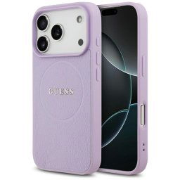 Husa Husa pentru iPhone 17 Pro Max - Guess Grained Gold Ring MagSafe (GUHMP17XPGHSMMU) - Purple